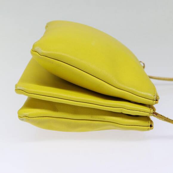 CELINE Trio Large Shoulder Bag Leather Yellow Gold - Picture 5 of 13